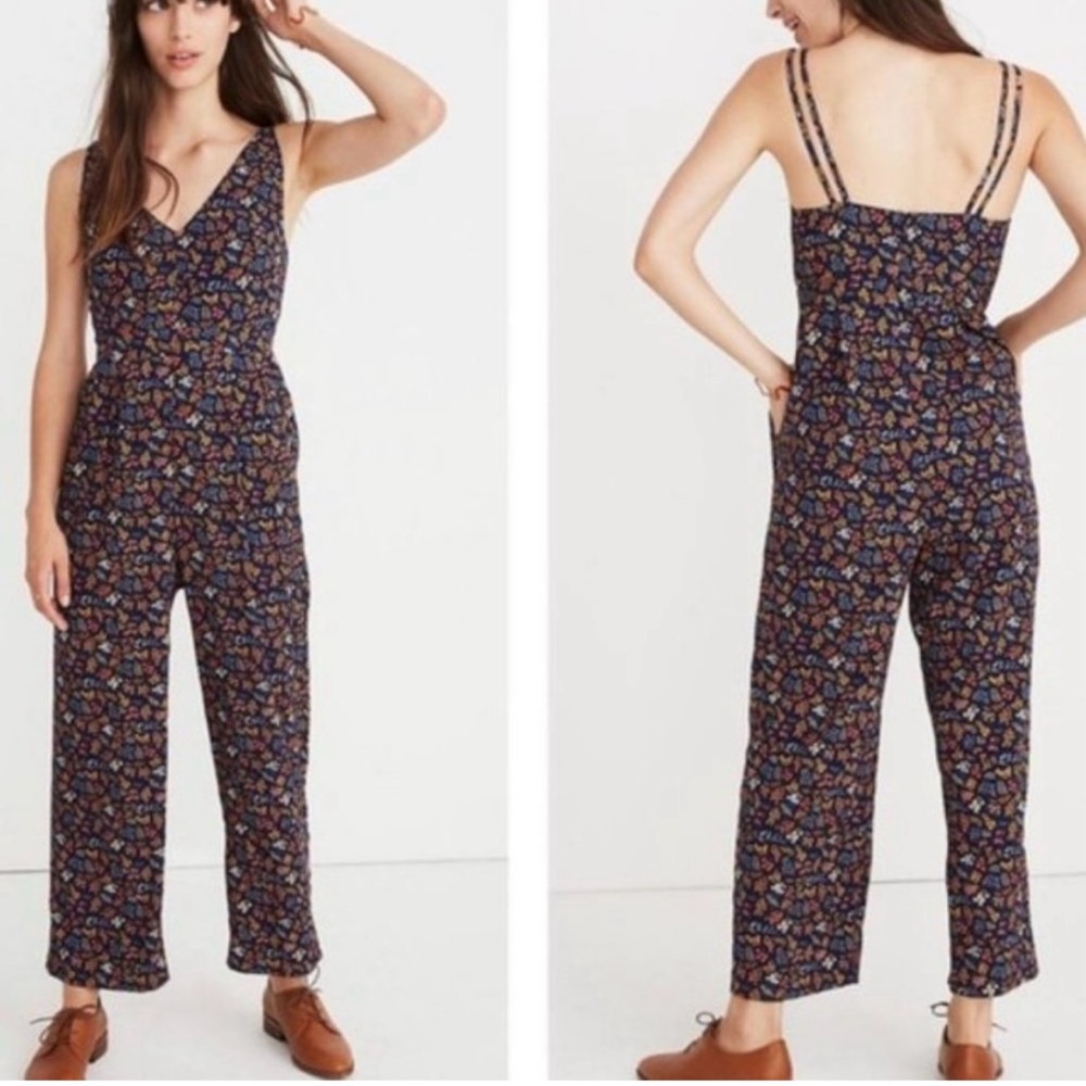 MADEWELL V-Neck Jumpsuit Garden Party NWT